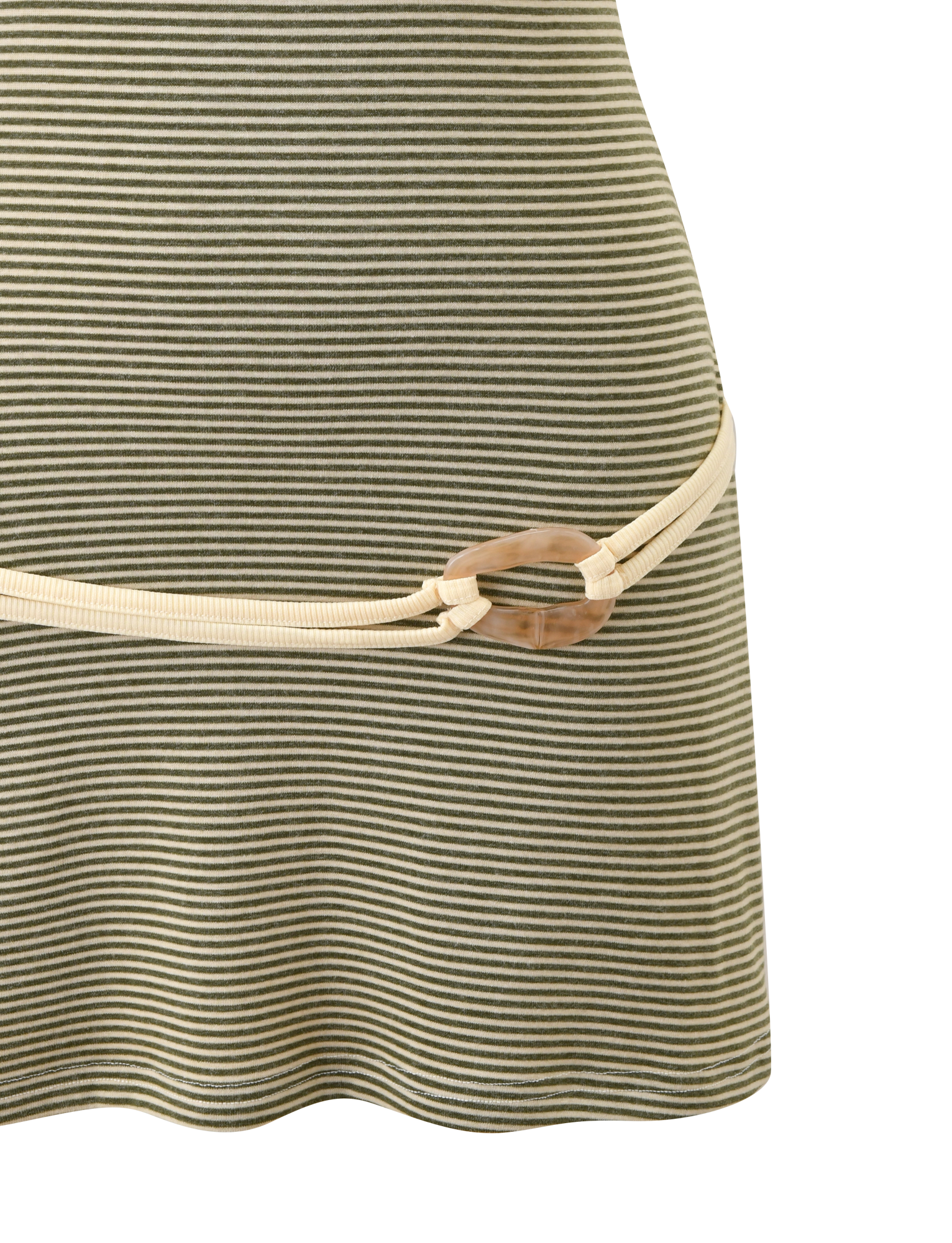 CELESTE MINI DRESS - OLIVE STRIPE - Image 9