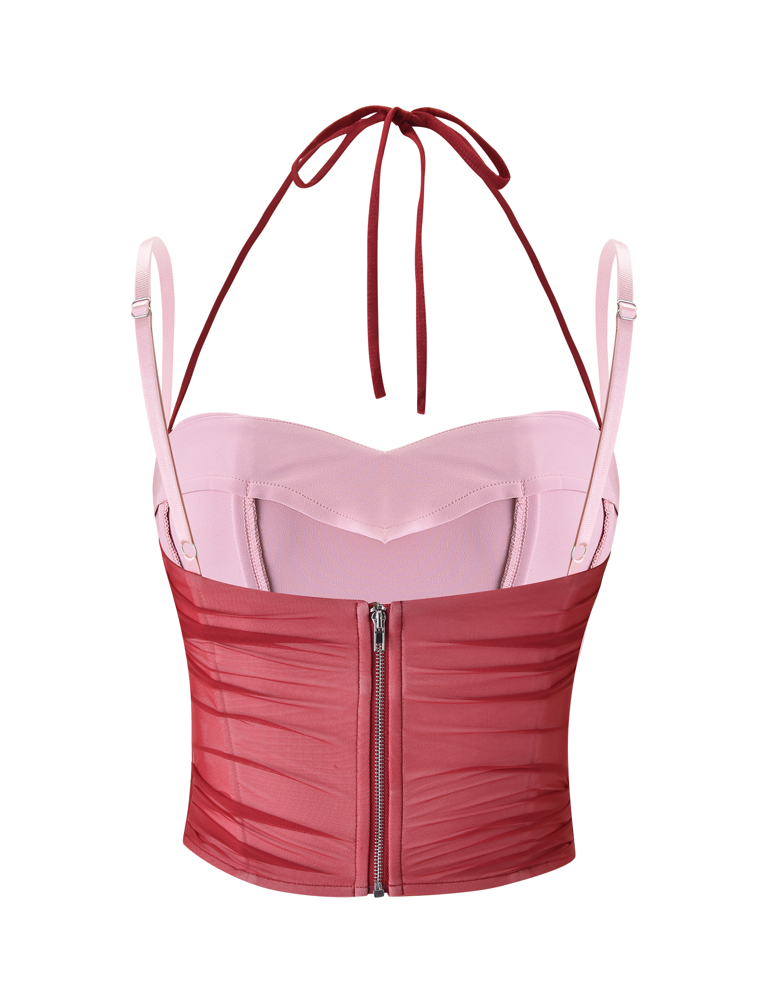 CALINE RUCHED CORSET - RED - Image 9