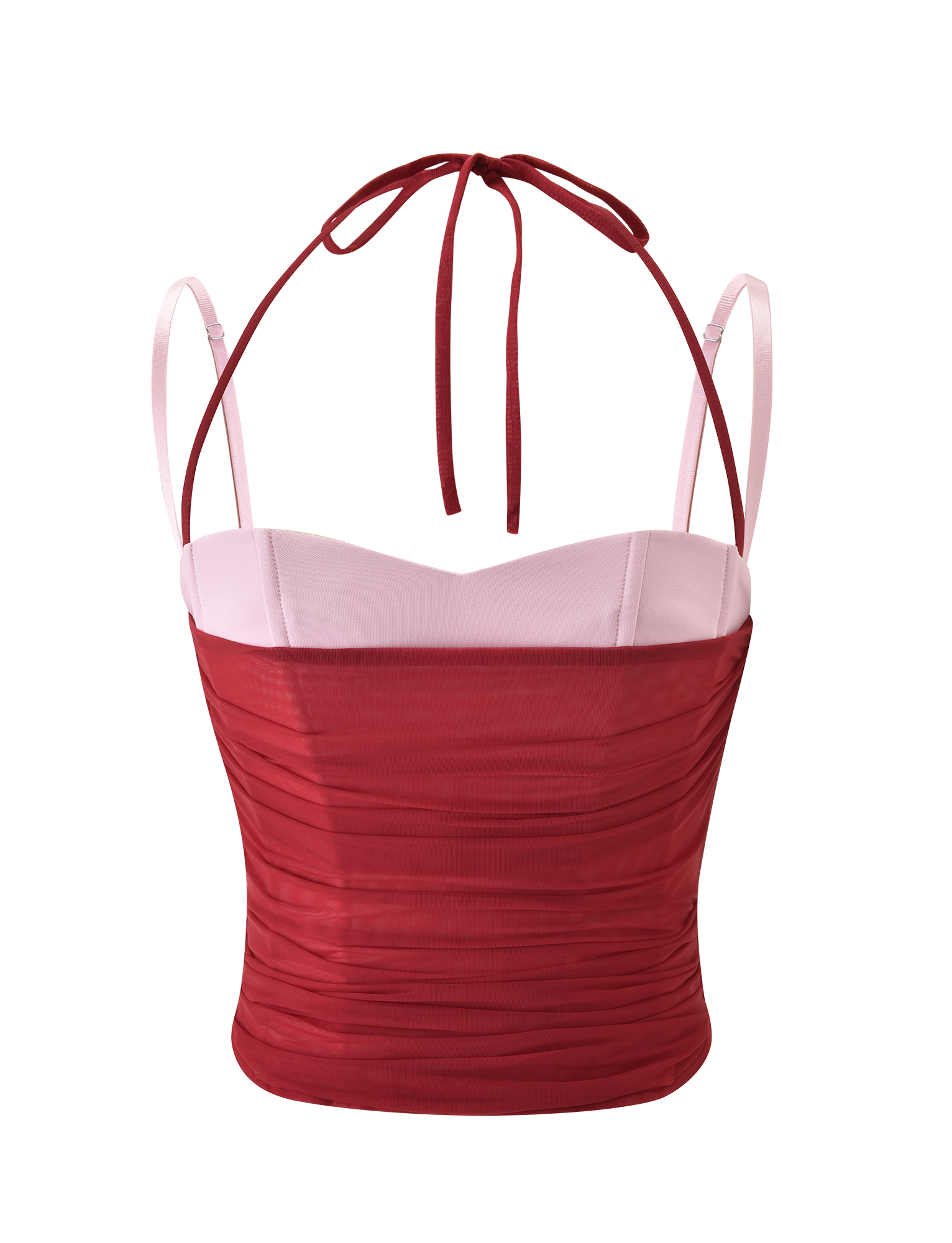 CALINE RUCHED CORSET - RED - Image 8