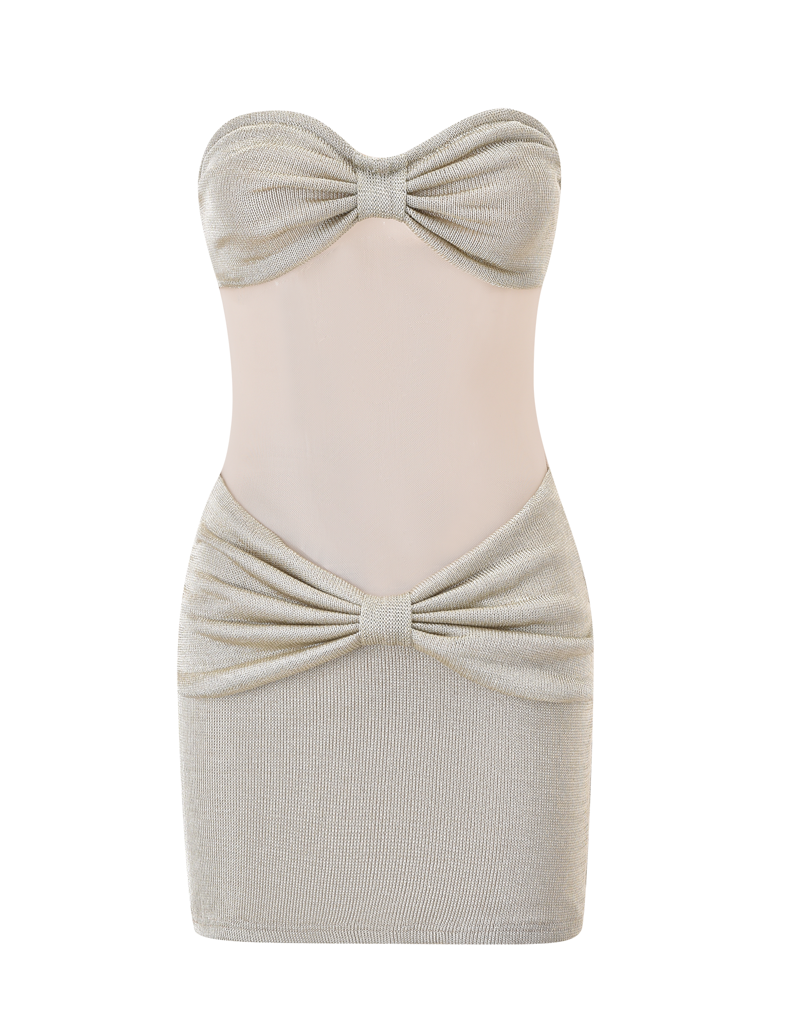 ESTE MINI DRESS - CHAMPAGNE - Image 7