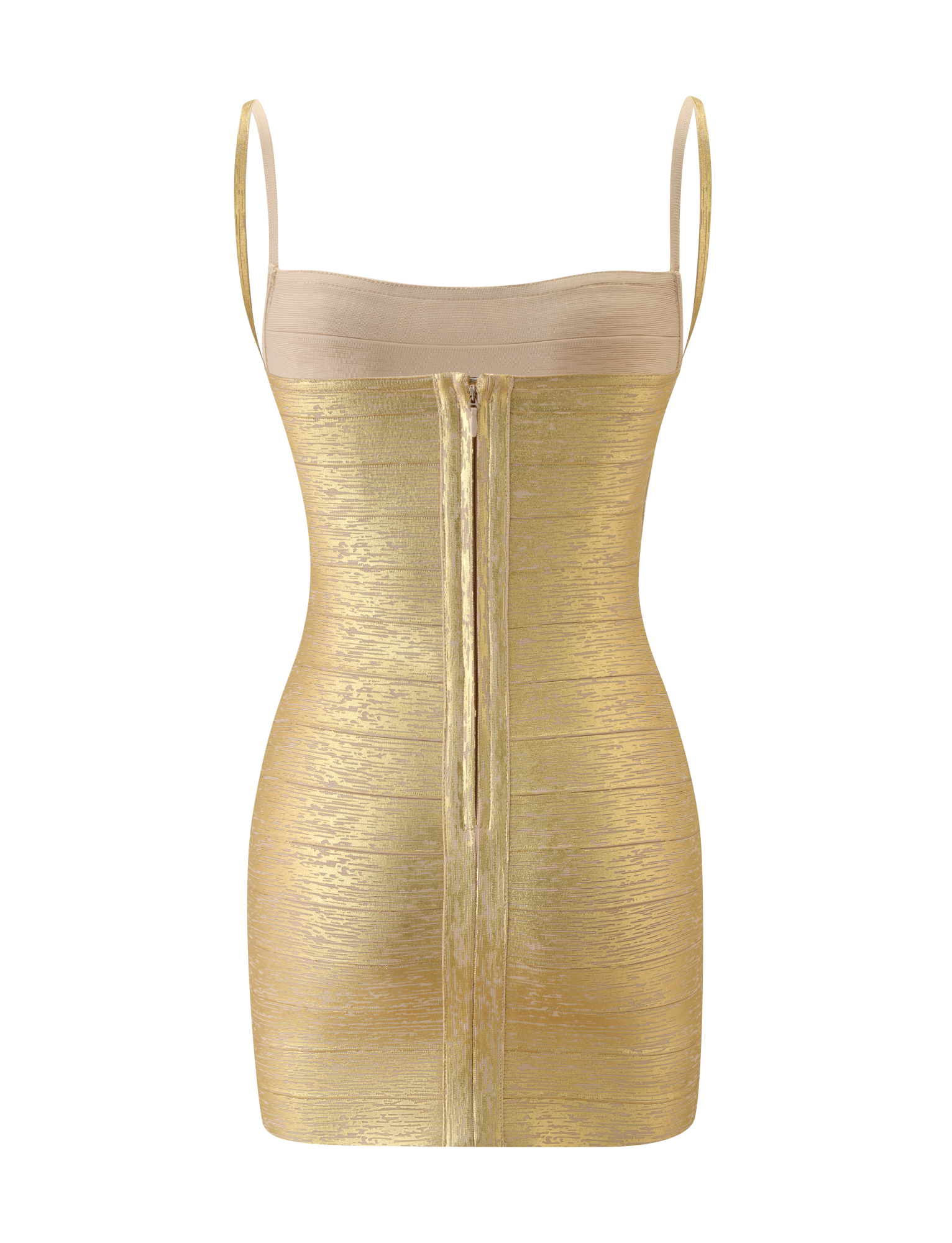 MIDORI METALLIC BANDAGE DRESS - GOLD - Image 8