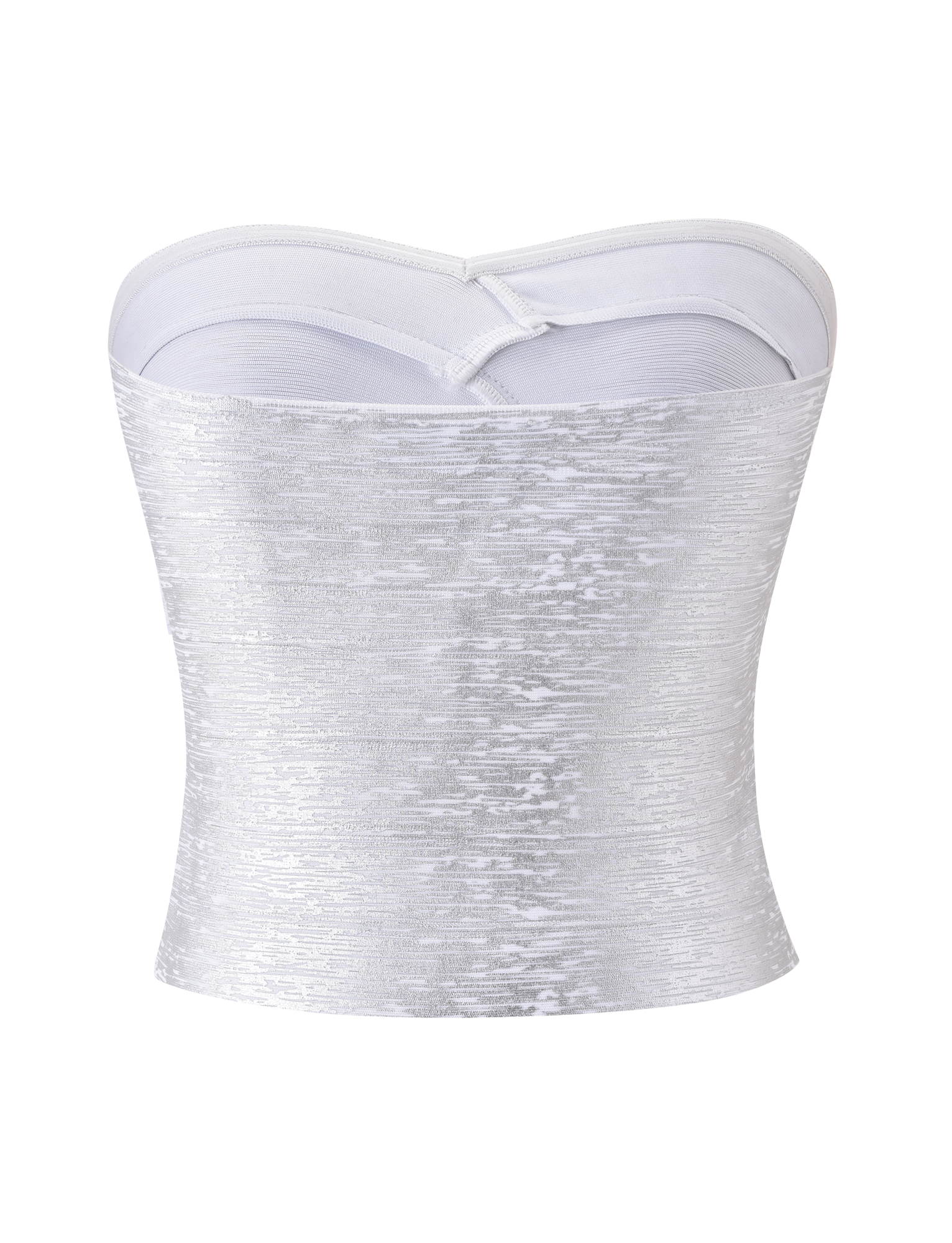 NIYA METALLIC BANDAGE TOP - LIQUID SILVER - Image 9