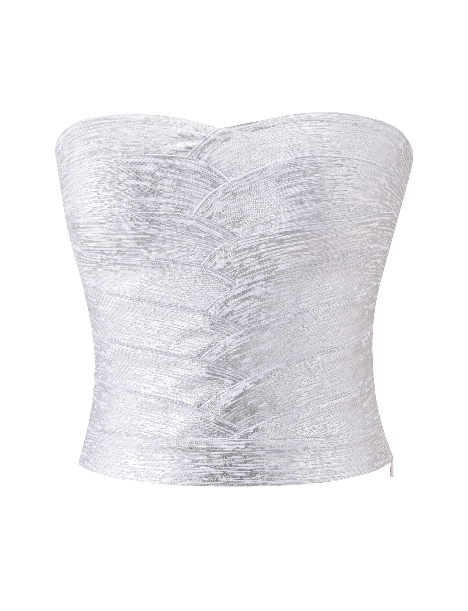 NIYA METALLIC BANDAGE TOP - LIQUID SILVER - Image 8