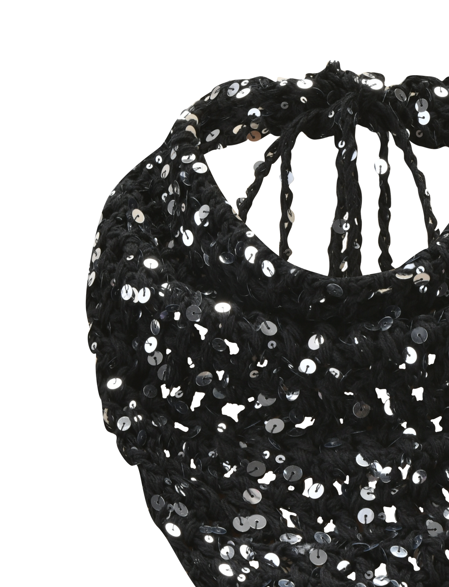 SYLVAN CROCHET SCARF - BLACK - Image 7