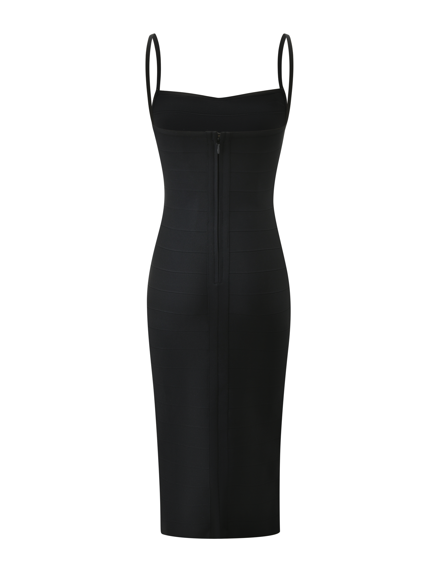 MIDORI MIDI BANDAGE DRESS - BLACK - Image 8