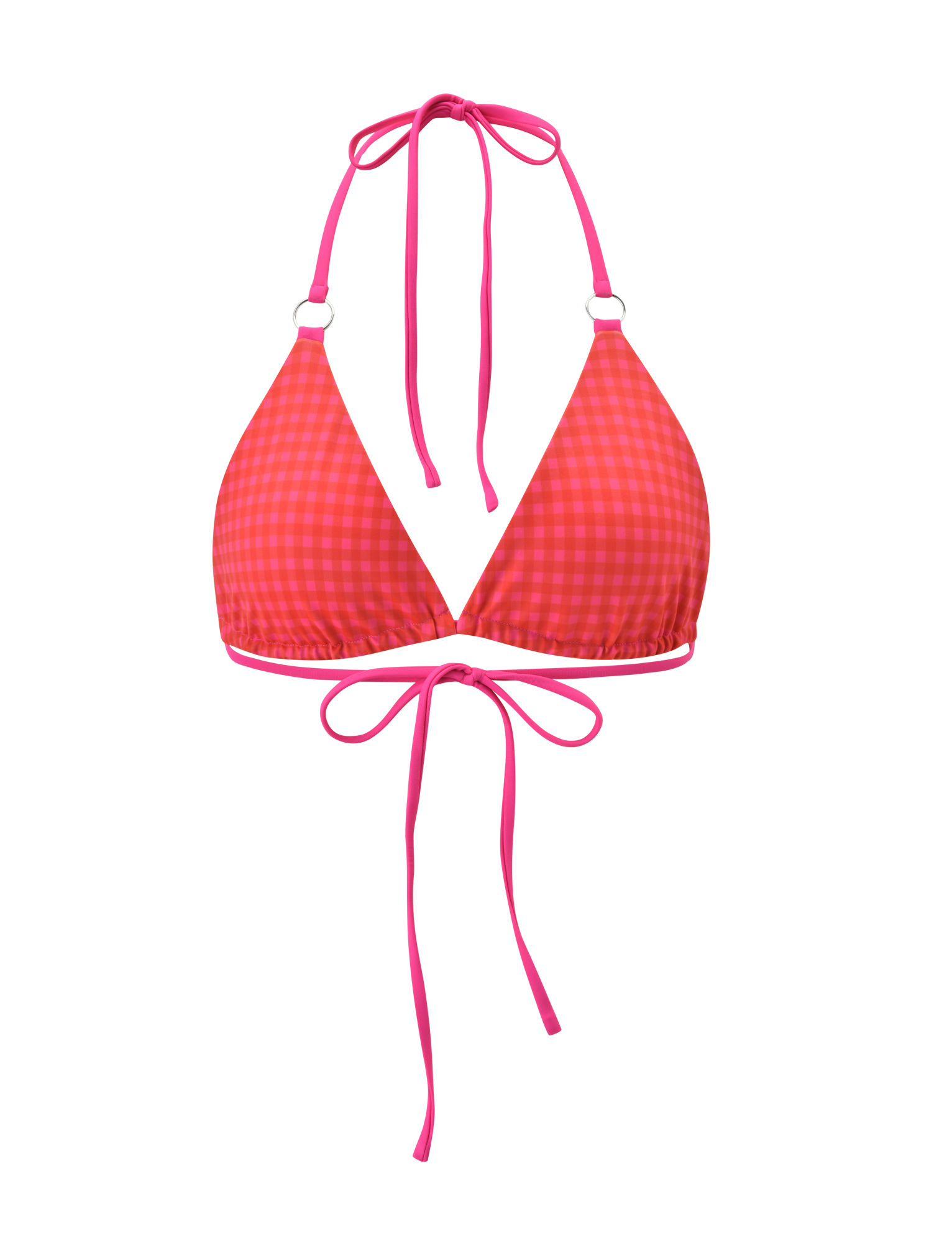 AYANNA REVERSIBLE BIKINI TOP - GINGHAM AND RESORT PLAID - Image 8
