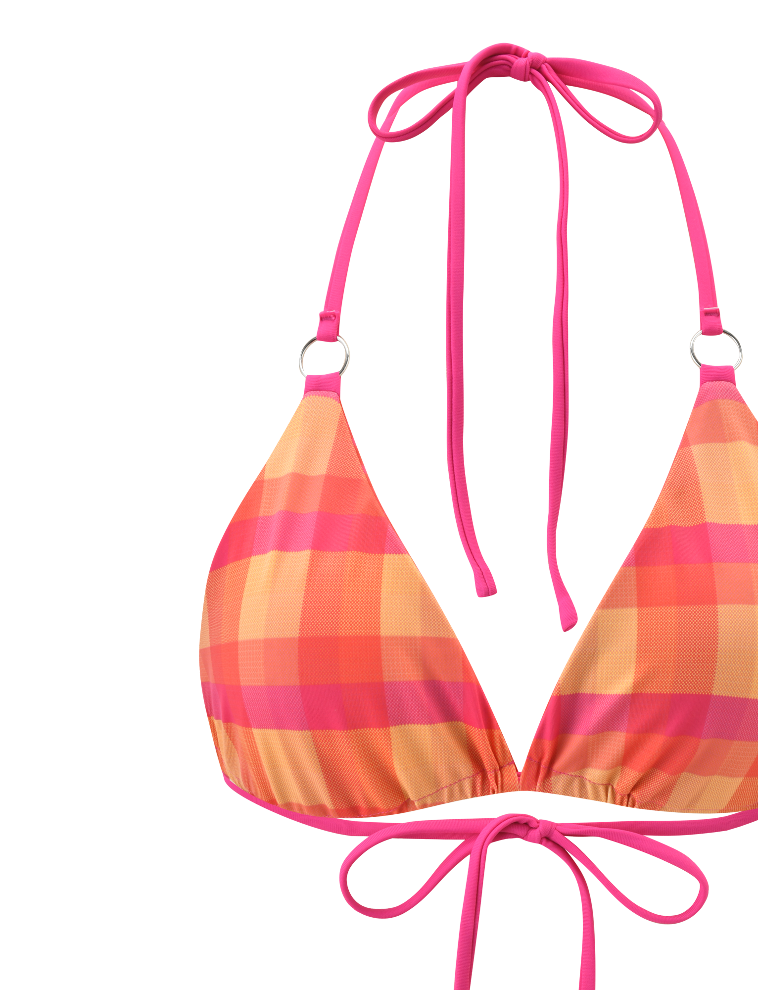 AYANNA REVERSIBLE BIKINI TOP - GINGHAM AND RESORT PLAID - Image 9