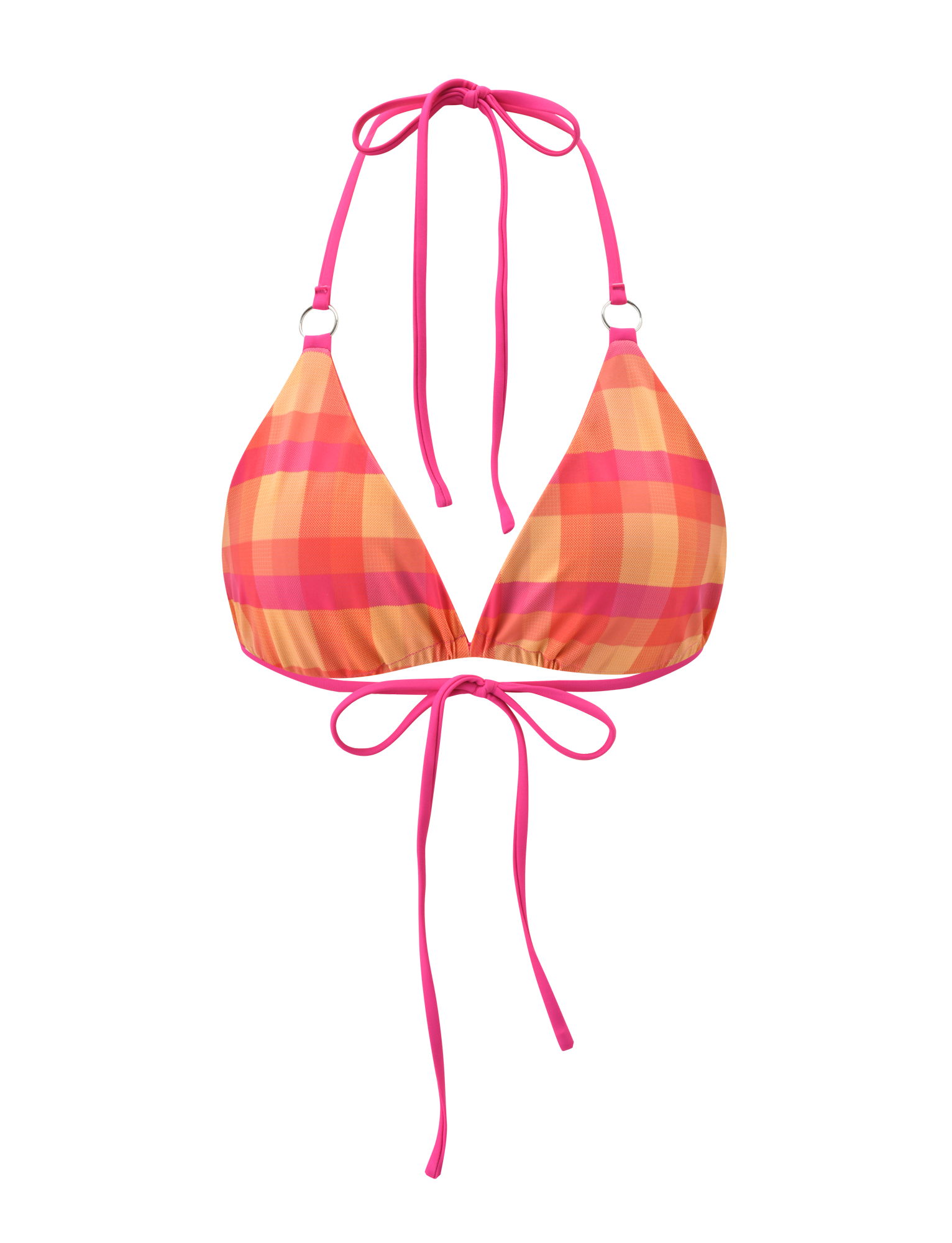 AYANNA REVERSIBLE BIKINI TOP - GINGHAM AND RESORT PLAID - Image 7