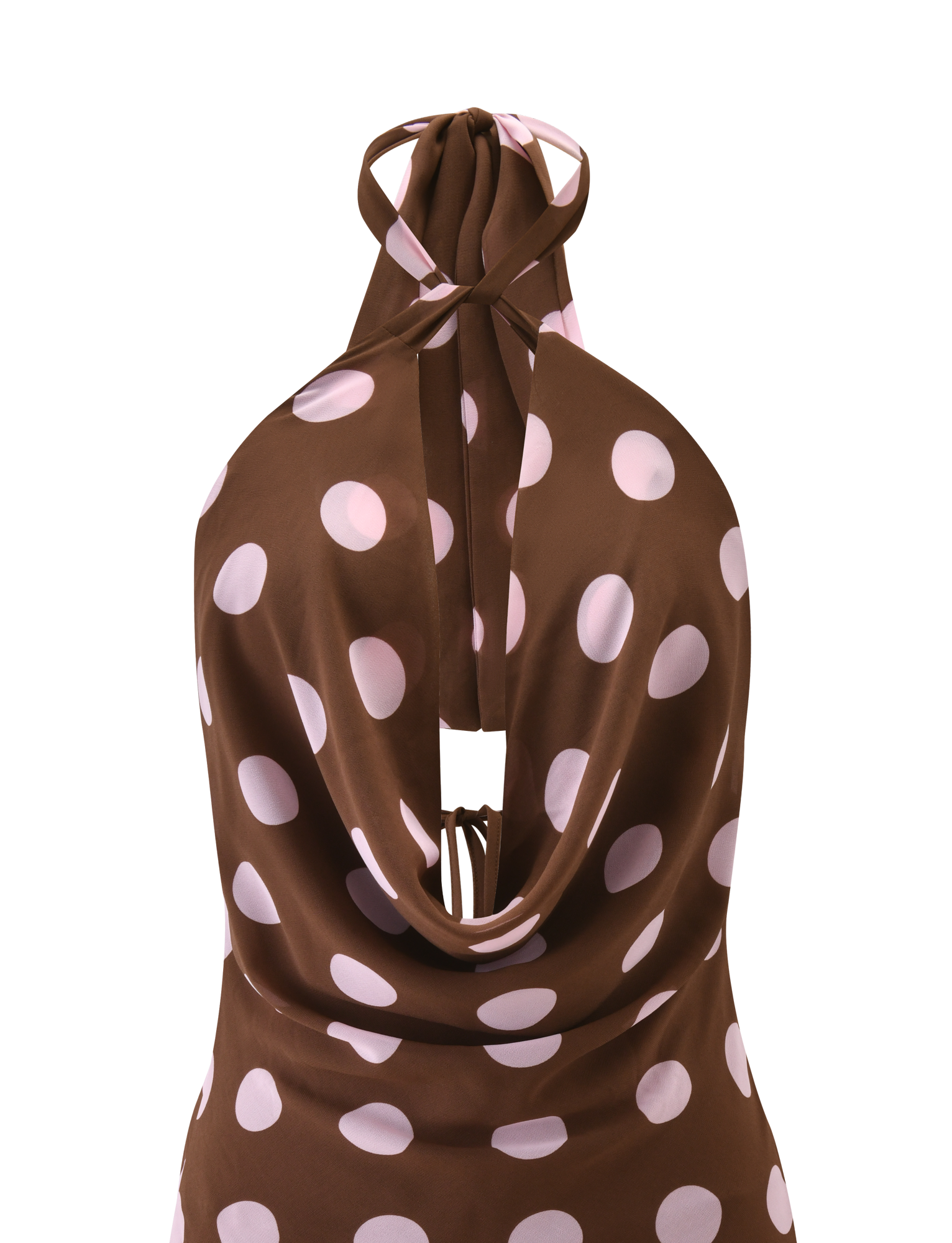 ZYLA MINI DRESS - BROWN AND PINK DOT - Image 10