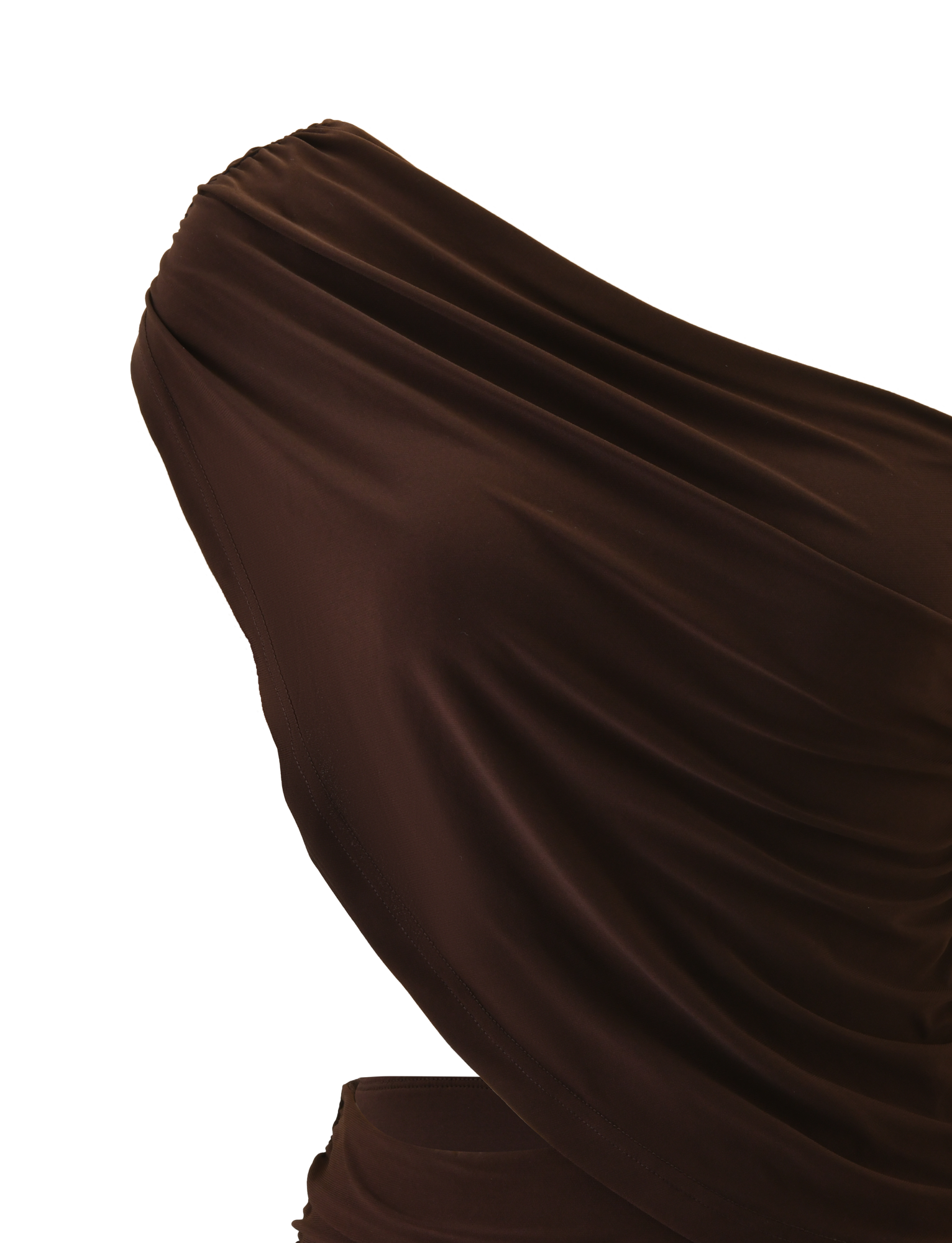 RYLAND DRAPED MINI DRESS - CHOCOLATE - Image 8