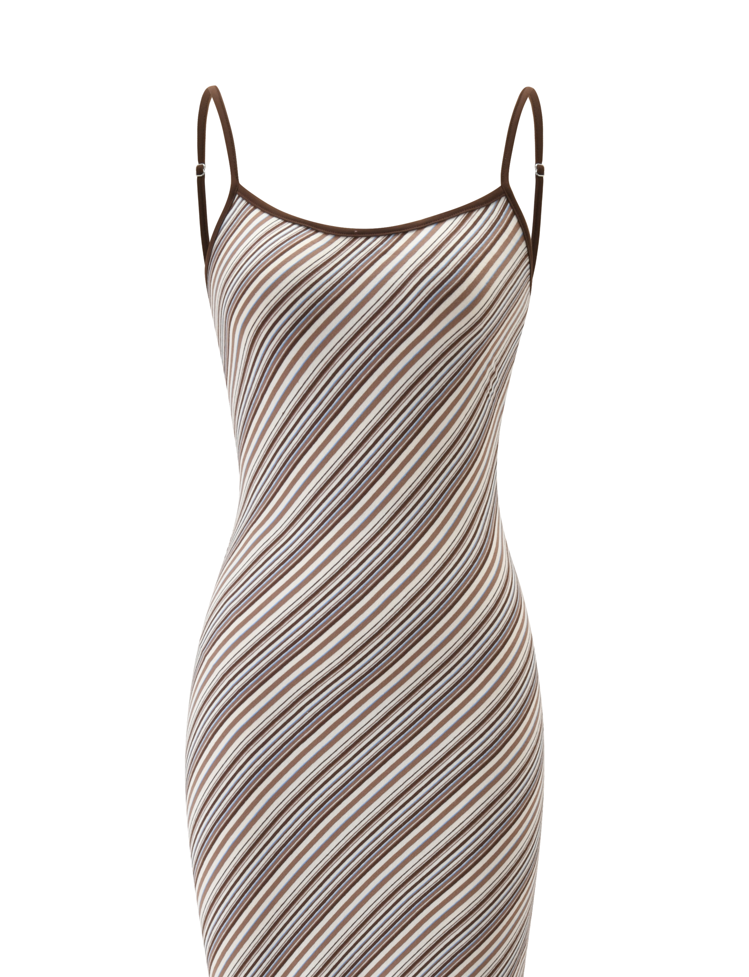 SLOANE MAXI DRESS - TAN AND CHOC STRIPE - Image 8