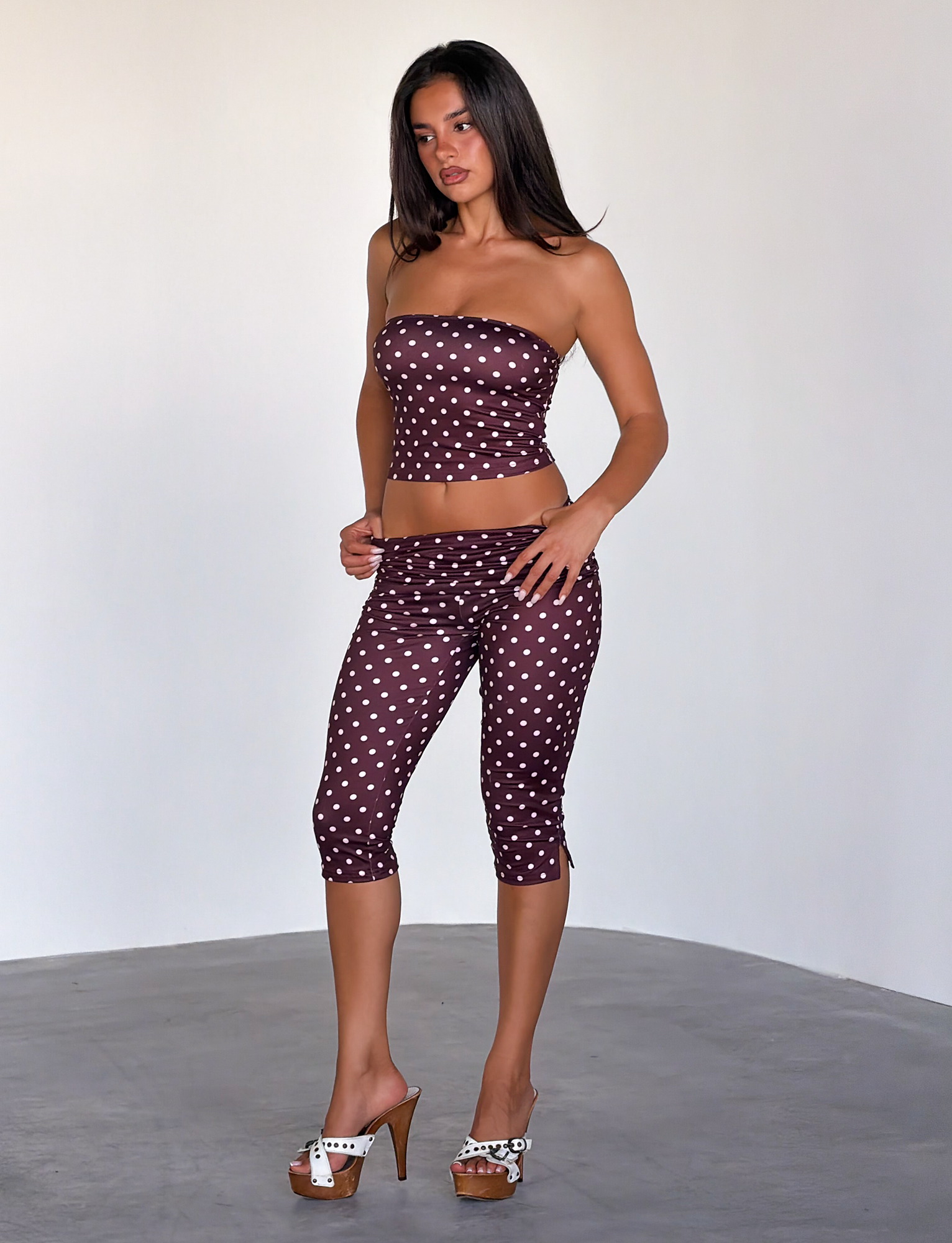 VALI POLKA DOT TOP - CHOCOLATE PINK DOT - Image 5