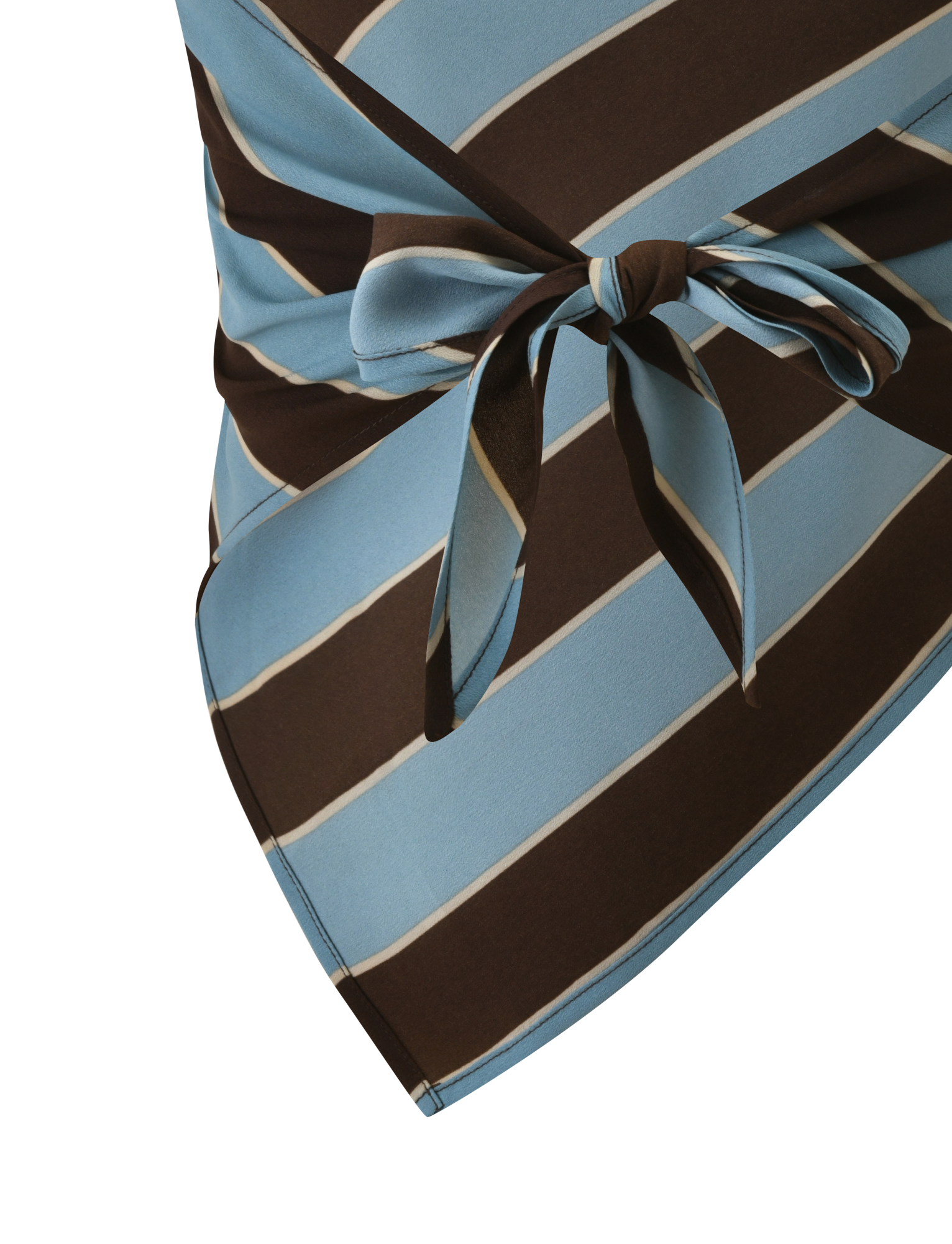 LENIN SCARF TOP - BLUE AND BROWN STRIPE - Image 9