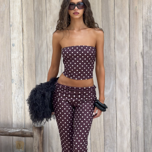 VALI POLKA DOT CAPRI - CHOCOLATE PINK DOT
