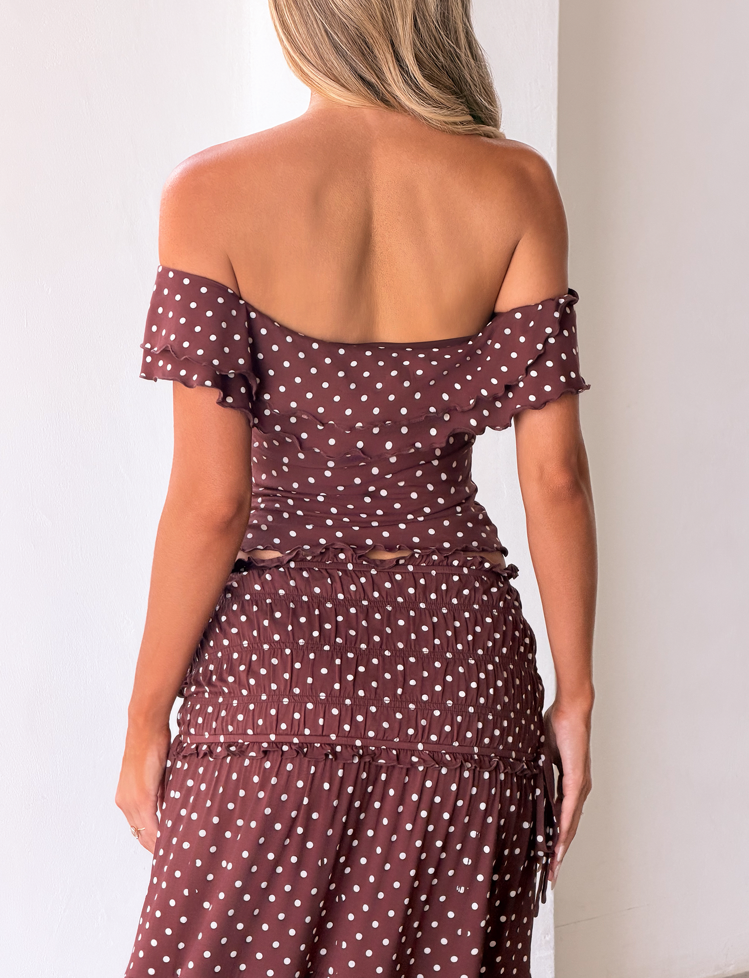 DENALI MAXI SKIRT - BROWN DOT - Image 6